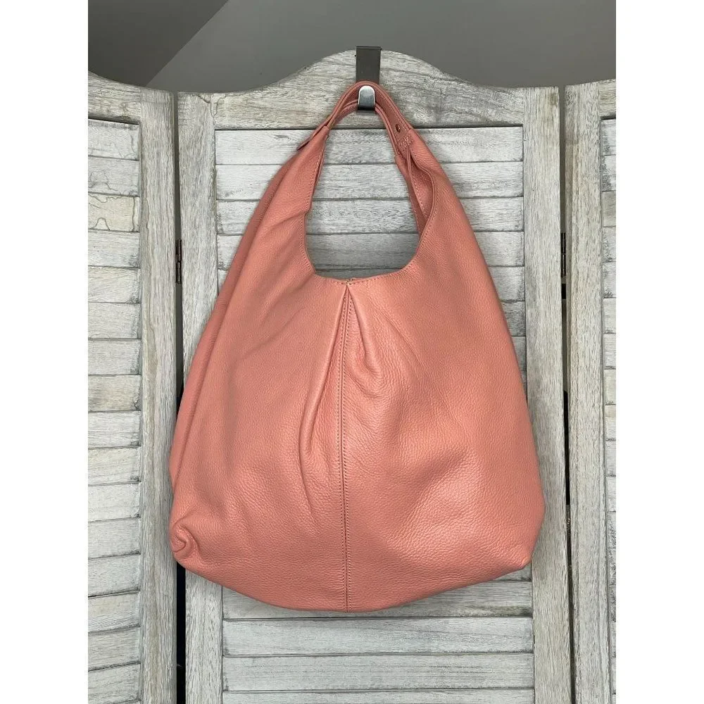 Laggo Leather Hobo Bag Purse Nadia Blush NEW